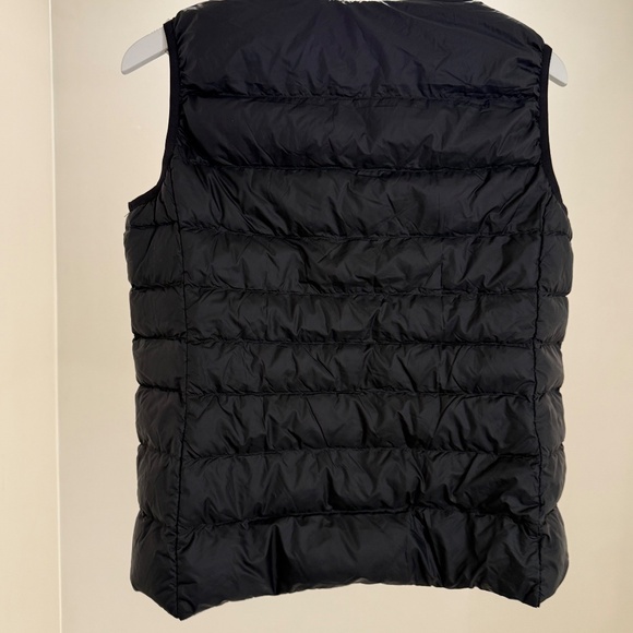Muji down puffer layering travel vest minimalist lightweight black size large - Picture 4 of 8